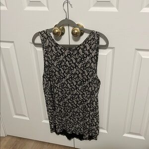 Black and White FUN Patter Women's Top! Luxe Style, 1X